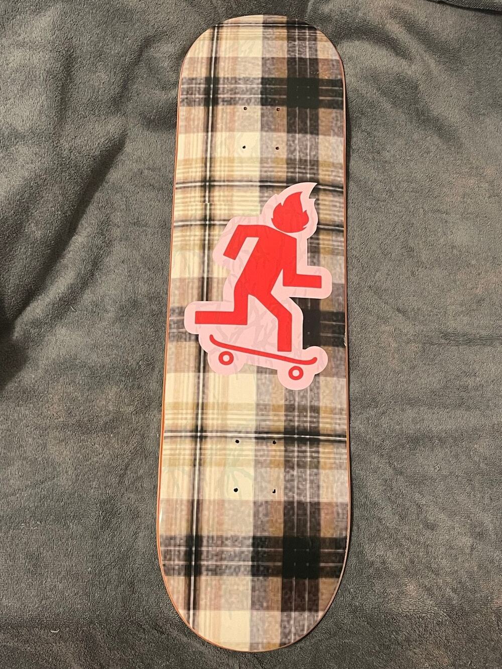 Travis Scott Cactus Jack Plaid Skateboard Deck 2020 (CJ-SKATEBOARD) 8.25